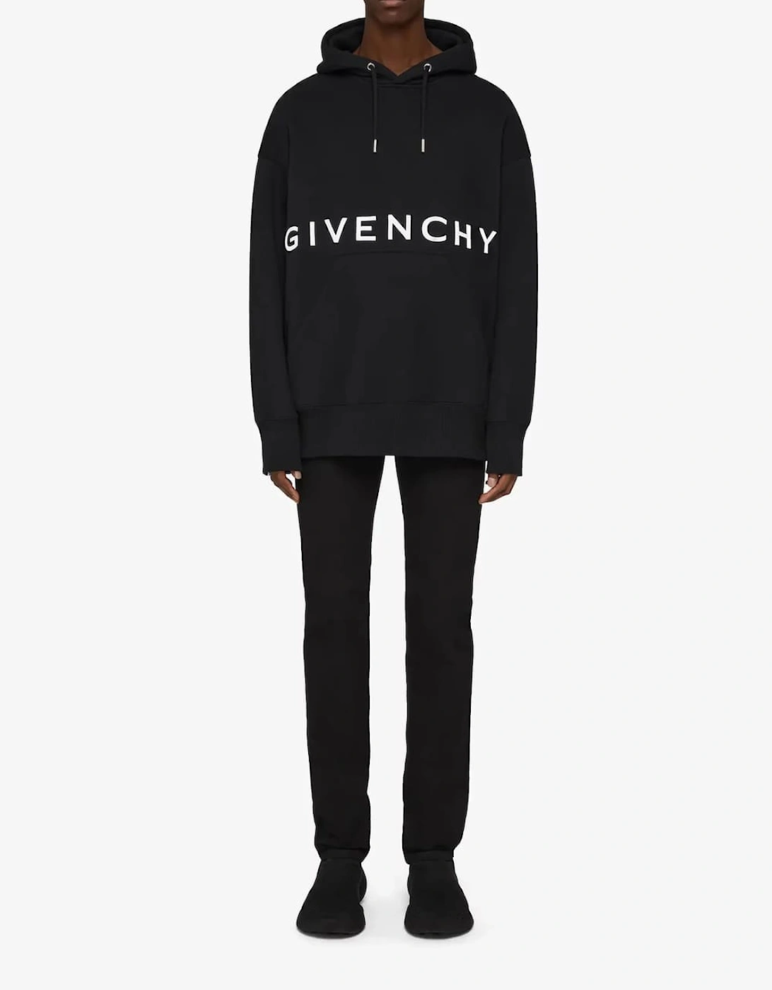 4G Logo Embroidered Hooded Sweatshirt Black