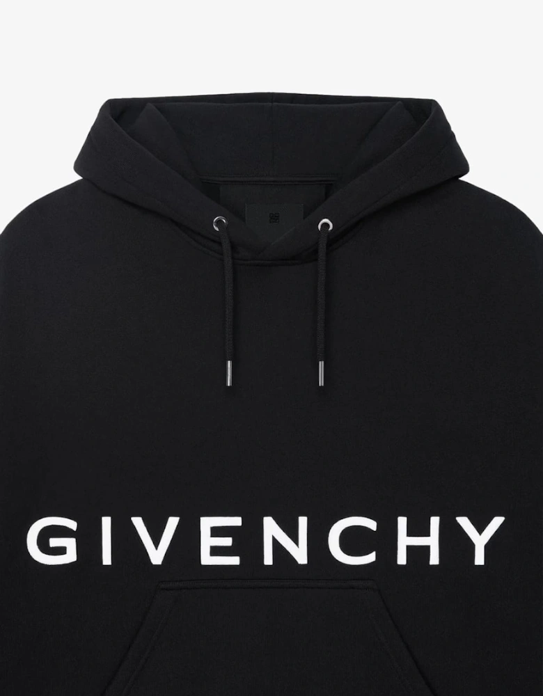 4G Logo Embroidered Hooded Sweatshirt Black