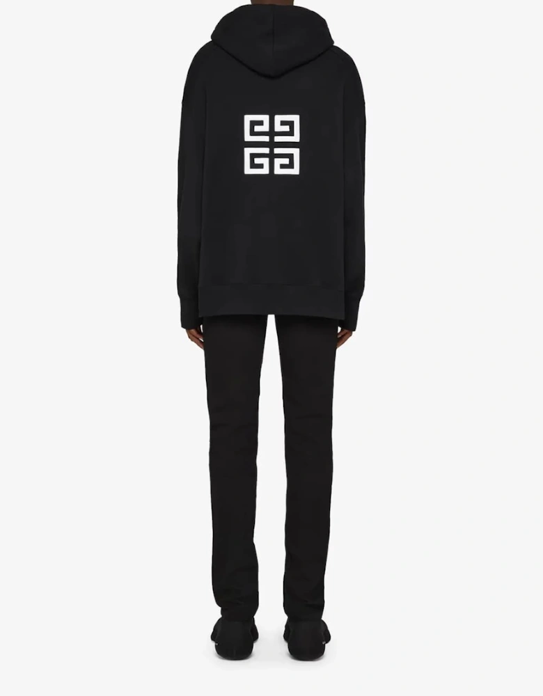 4G Logo Embroidered Hooded Sweatshirt Black