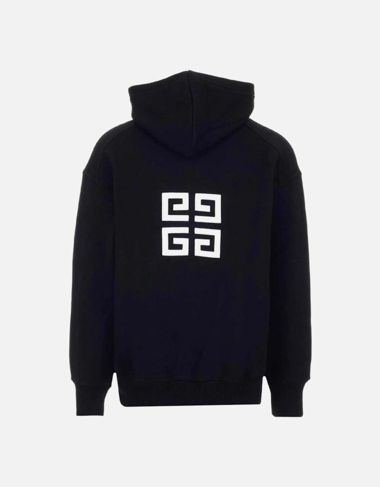 4G Logo Embroidered Hooded Sweatshirt Black