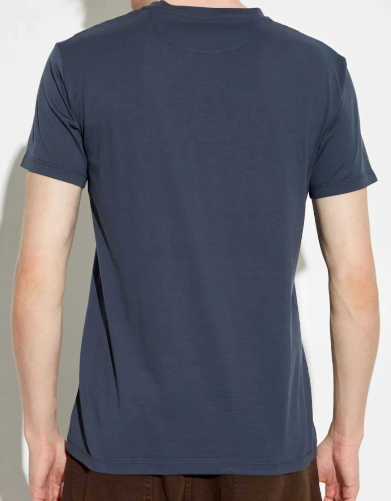 FF Labyrinth Embroidered T-Shirt Navy Blue
