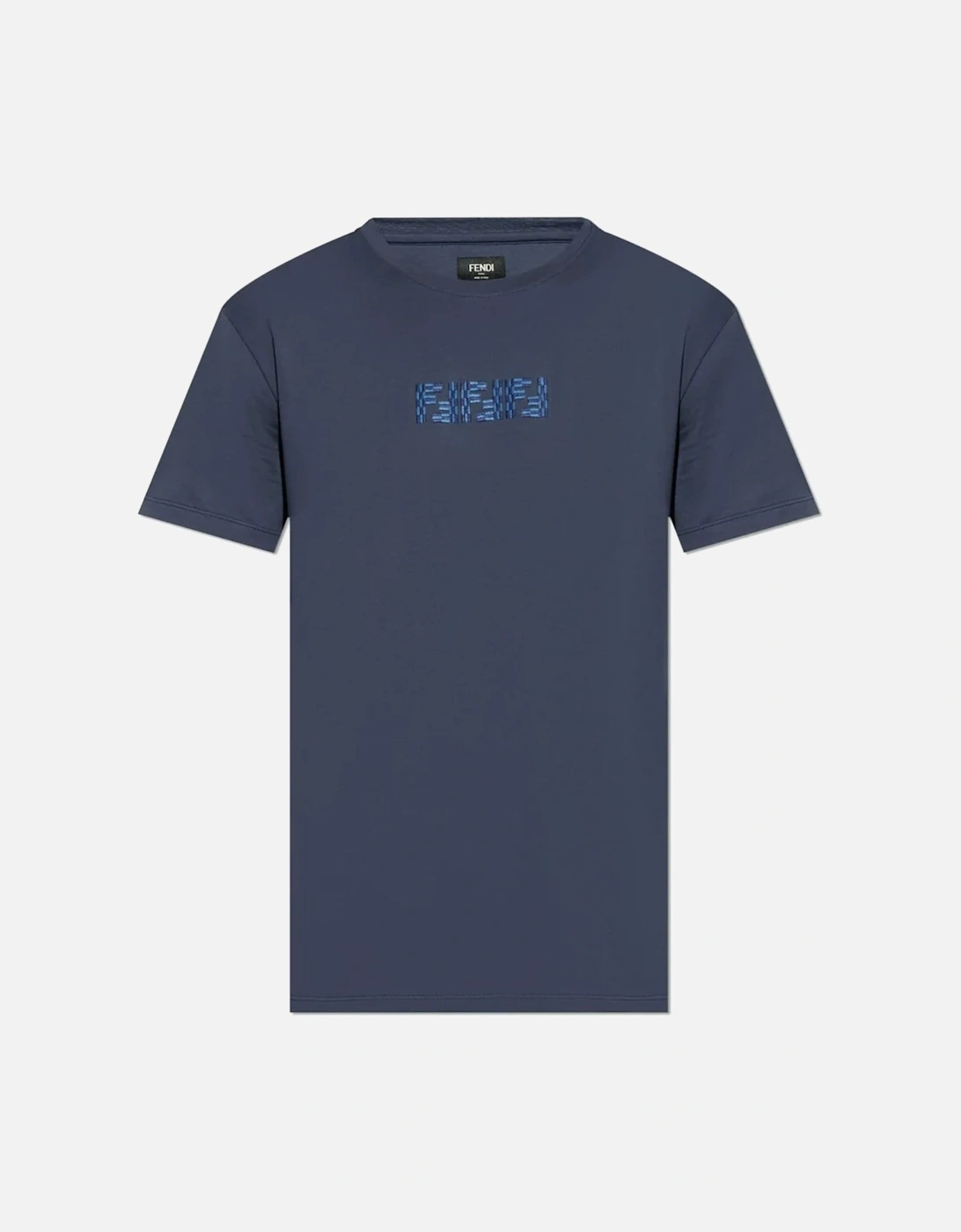 FF Labyrinth Embroidered T-Shirt Navy Blue, 5 of 4