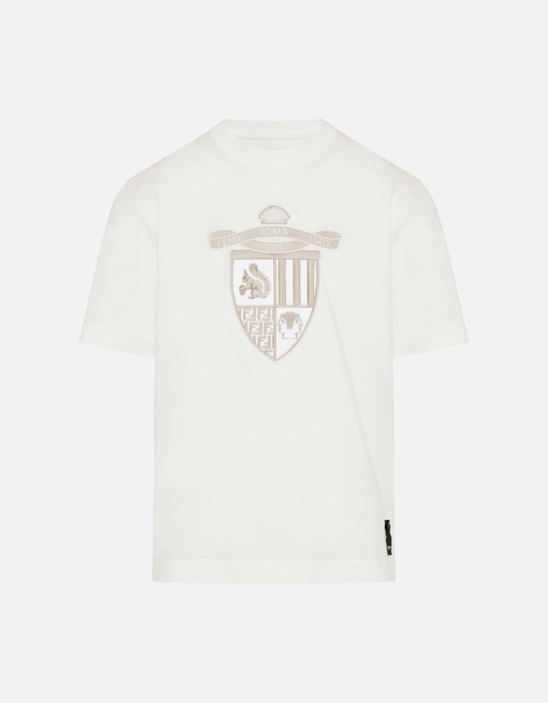 Roma Crest Maxi Patch T-Shirt White