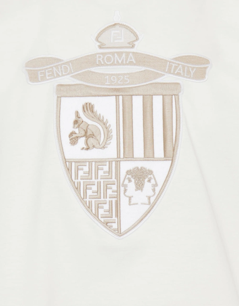 Roma Crest Maxi Patch T-Shirt White