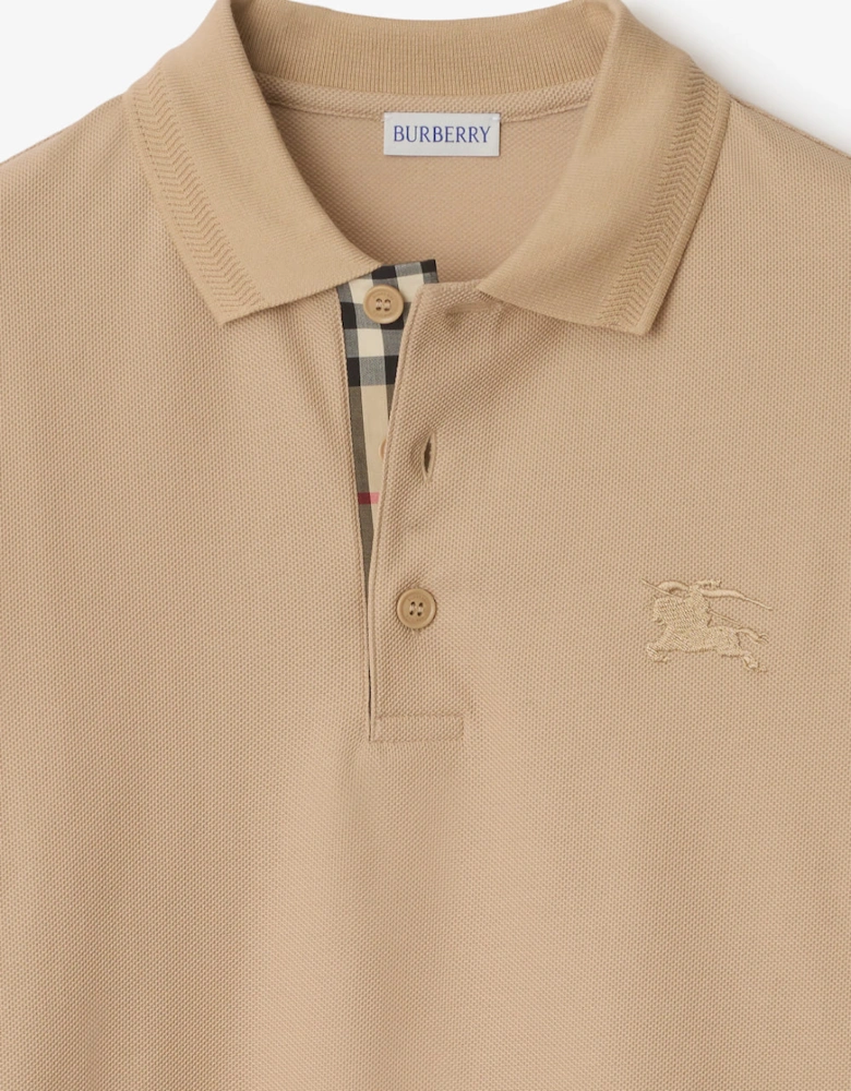 Cotton Polo-Shirt Beige