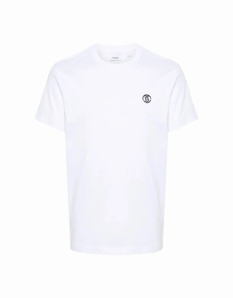 'Parker' TB-Embroidered Logo T-Shirt White