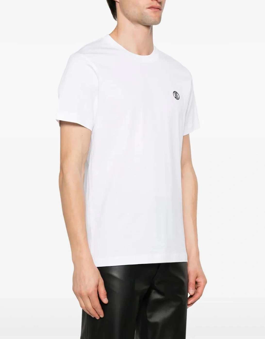 'Parker' TB-Embroidered Logo T-Shirt White