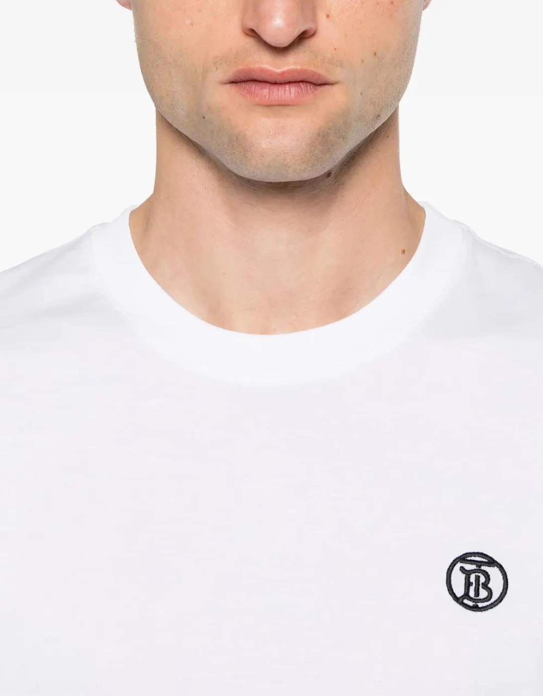'Parker' TB-Embroidered Logo T-Shirt White