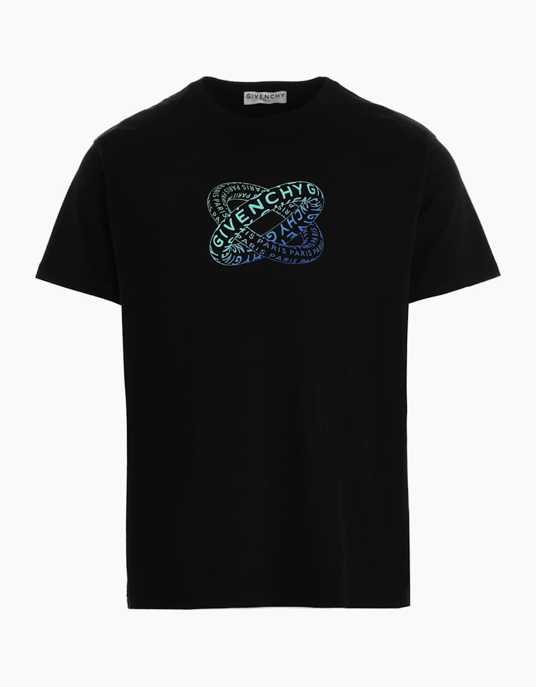Men's Givenchy Infinity Rings Logo T-Shirt Black - Size: 38