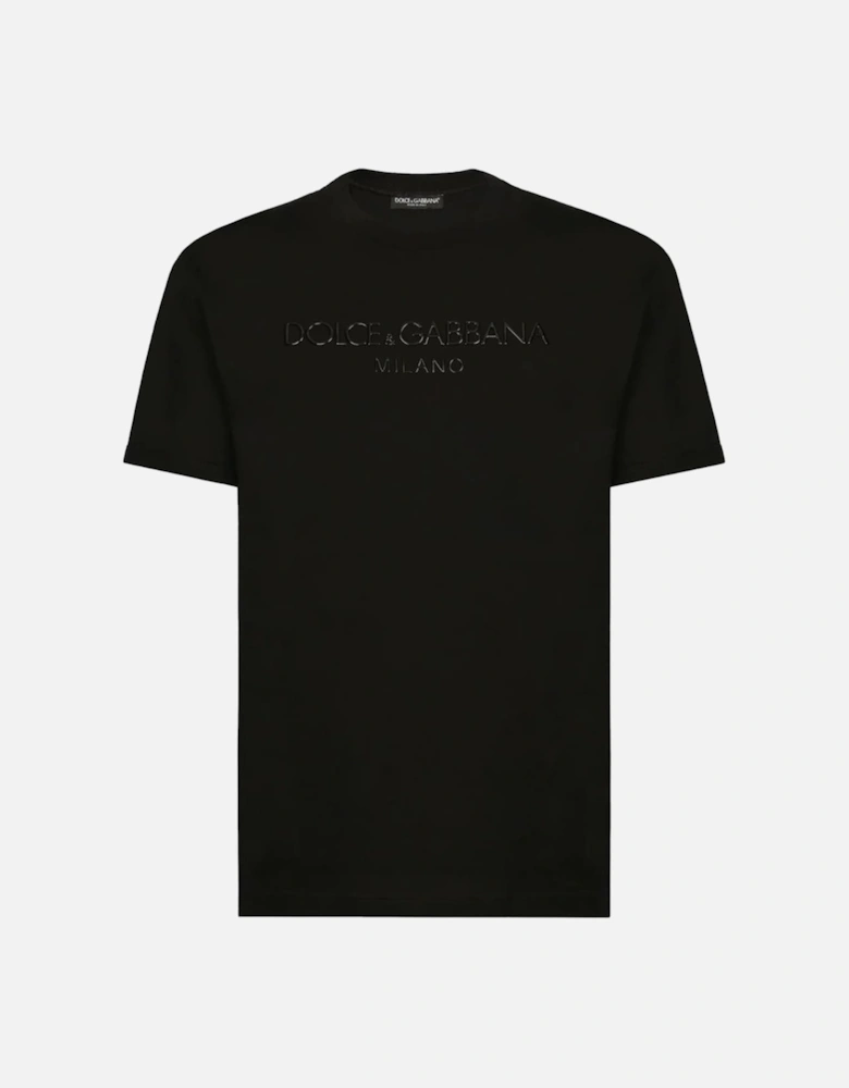 Black Sicily Logo Printed T-Shirt Black