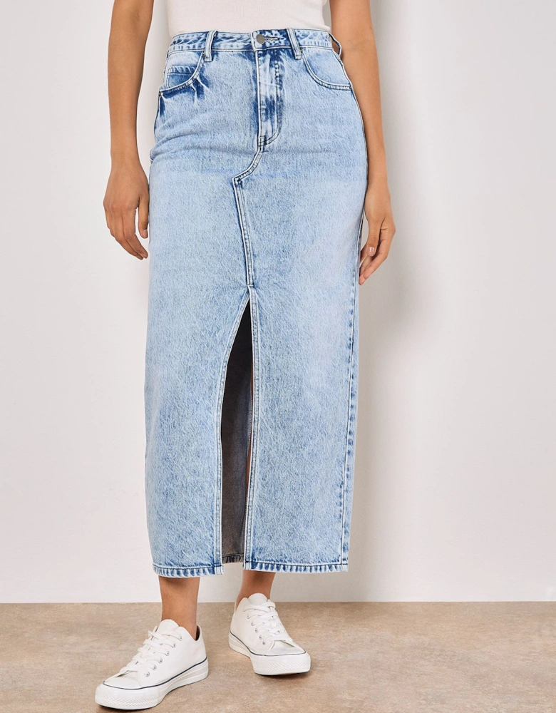 Amara Denim Maxi Skirt