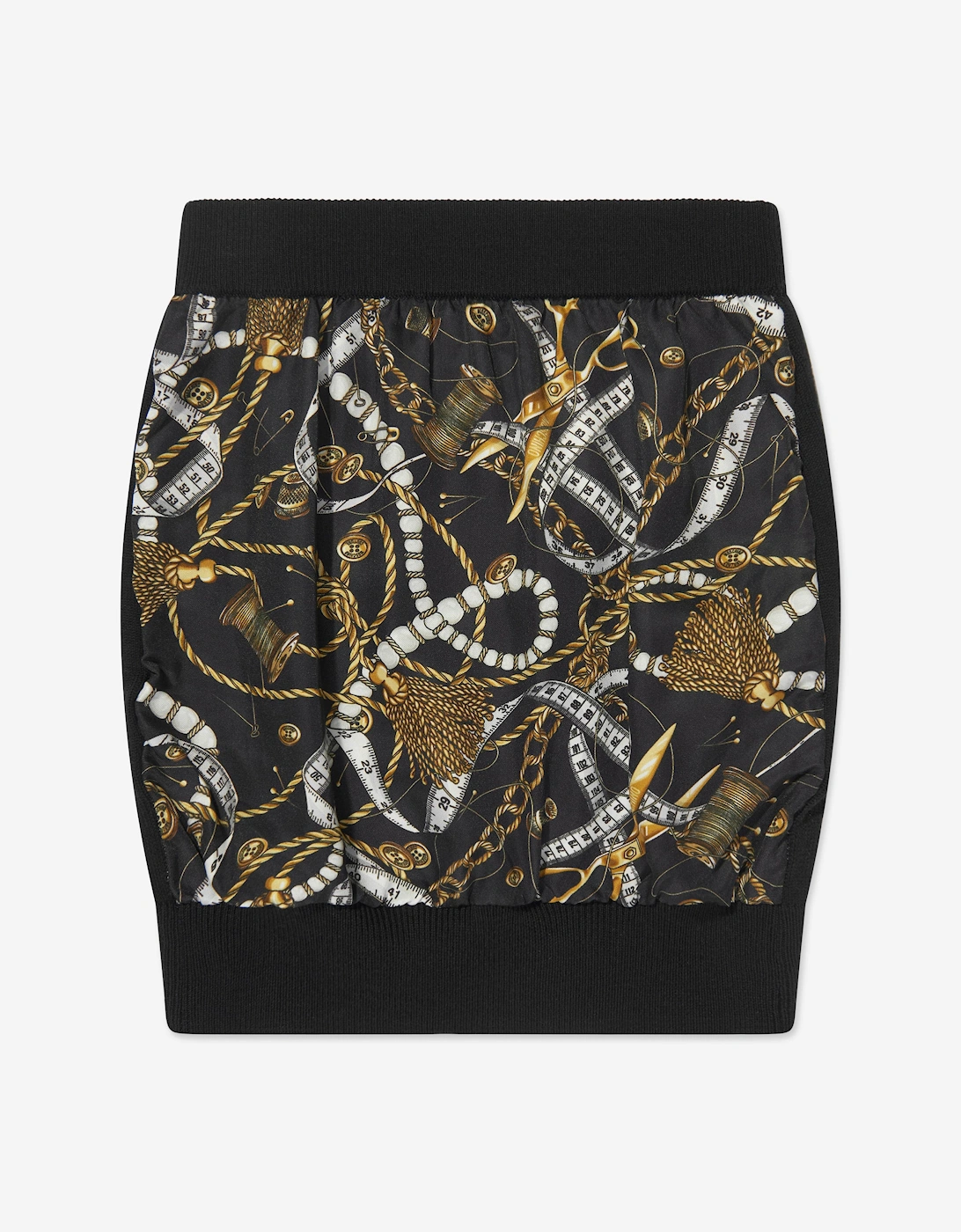 Girls Wool Knitted Skirt in Black, 5 of 4