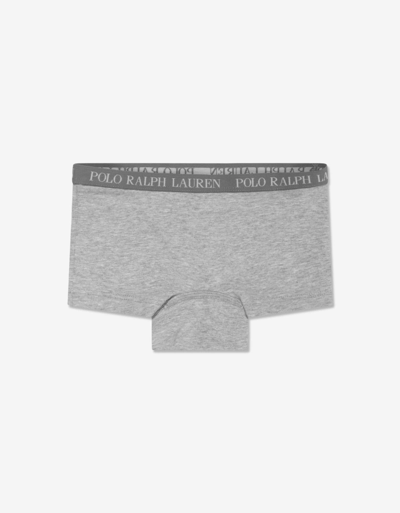 Girls 2 Pack Boxer Briefs Set in Grey