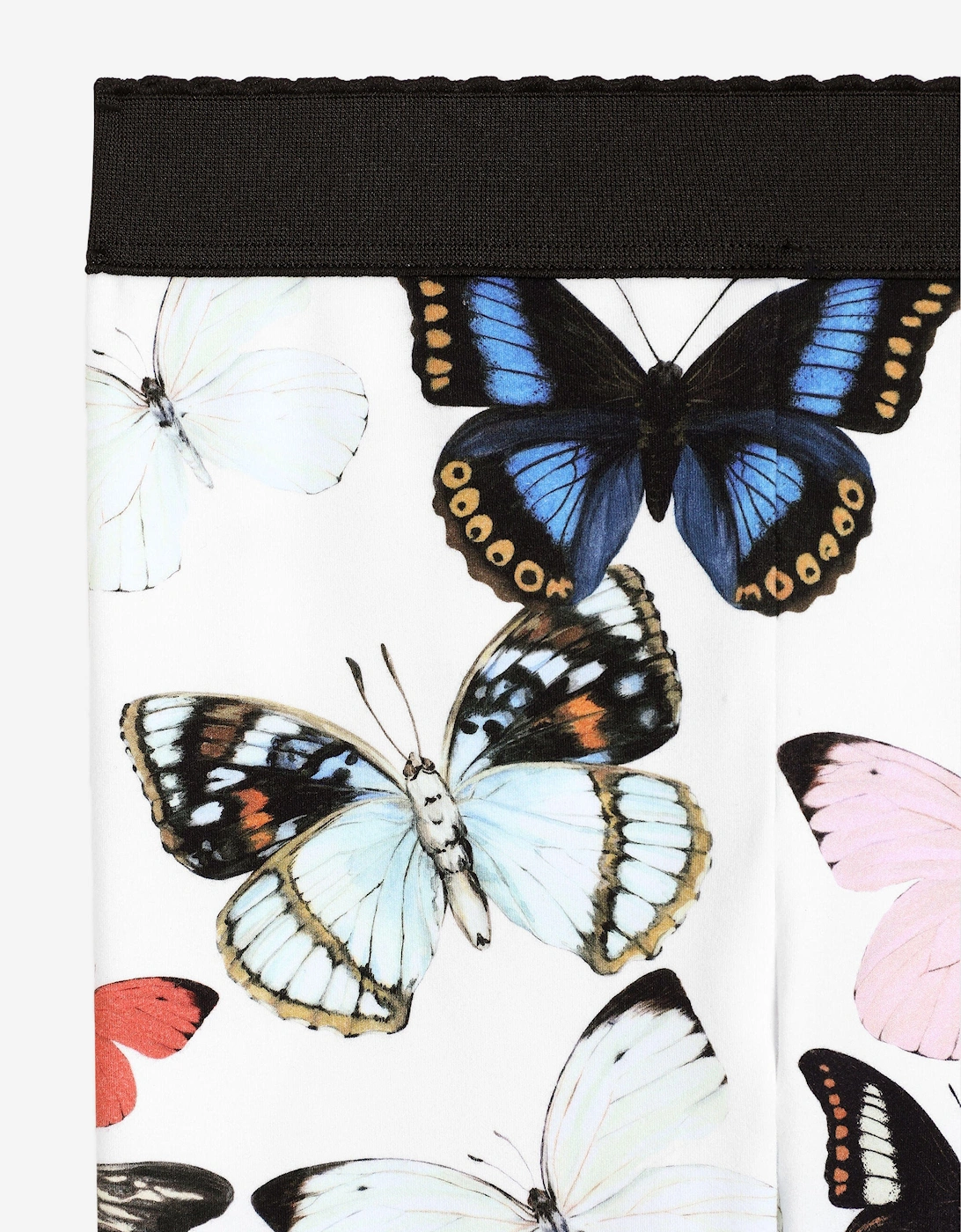 Girls Butterfly Print Leggings in White