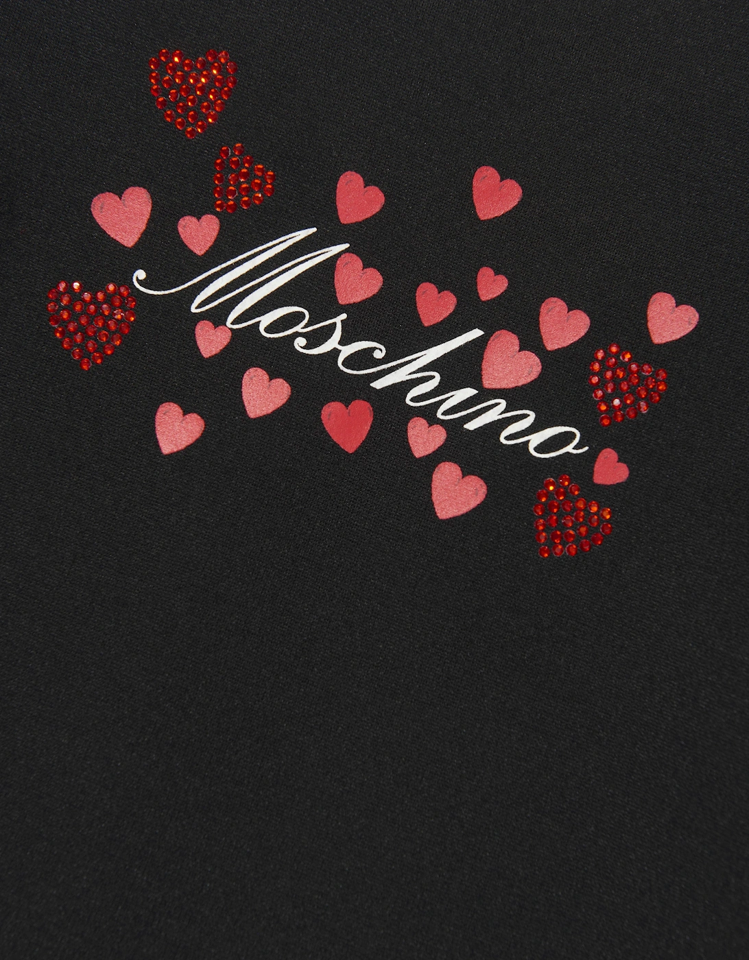 Girls Hearts Logo Dress in Black