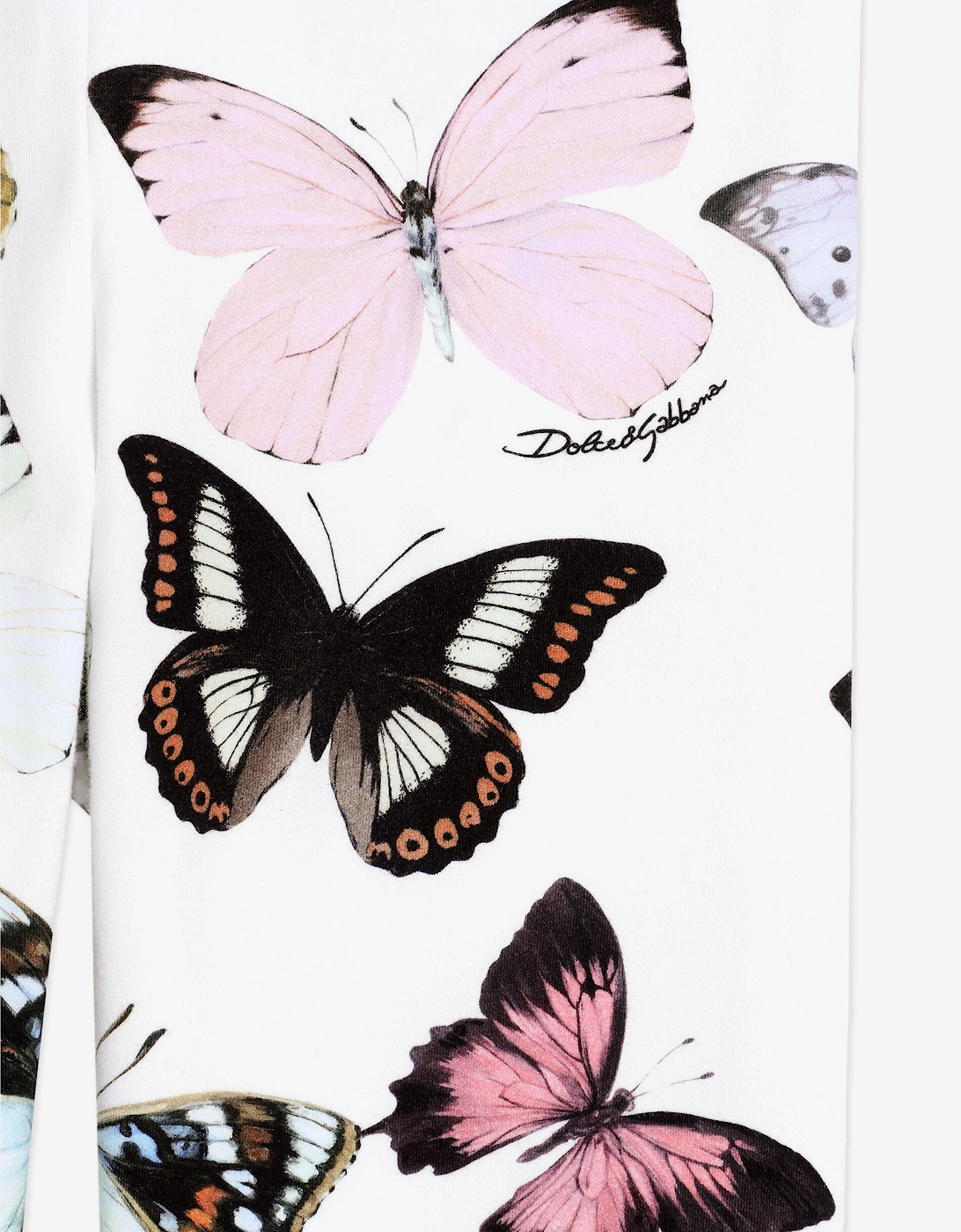 Girls Butterfly Print Leggings in White
