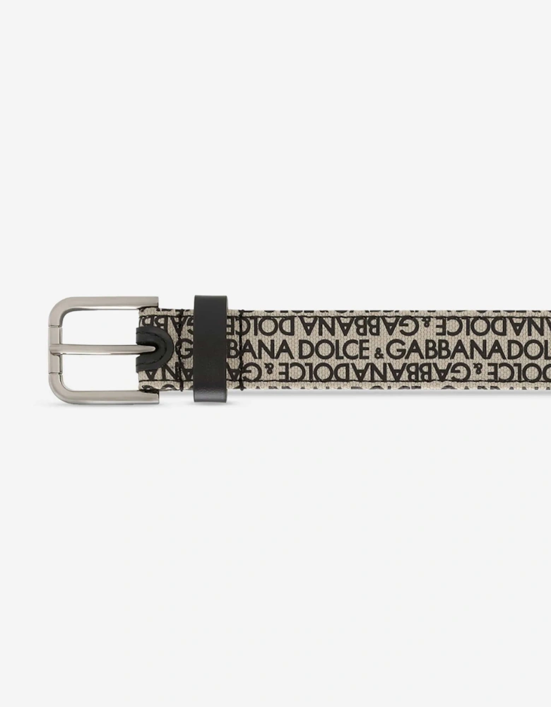 Boys Logo Belt in Beige