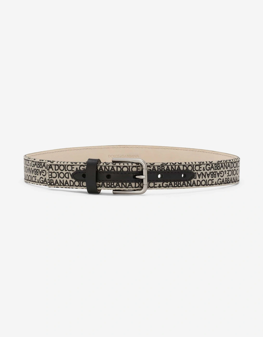 Boy's Dolce & Gabbana Boys Logo Belt in Beige - Cream - Size: XL 10 - 12 yrs