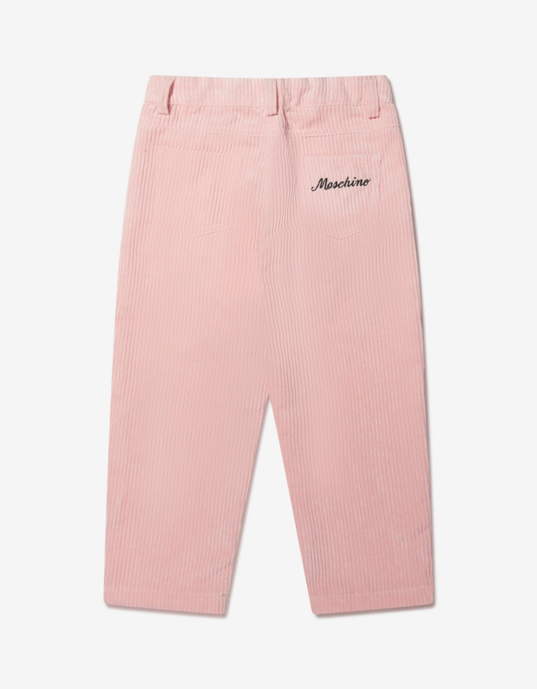 Girls Logo Pocket Trousers in Pink
