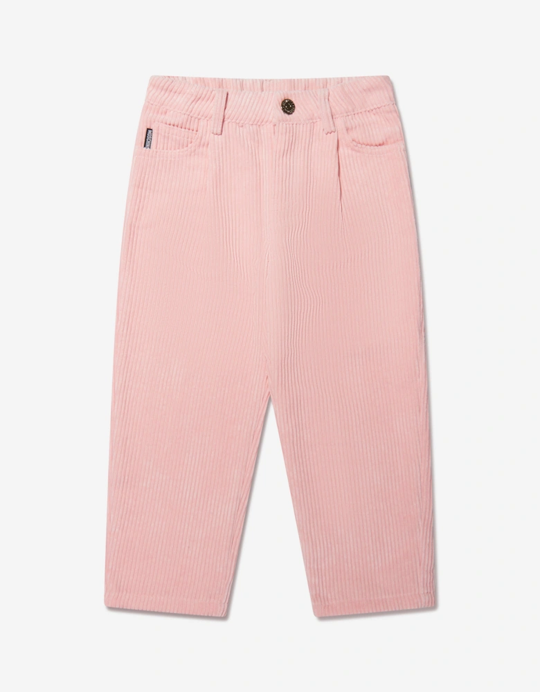 Girls Logo Pocket Trousers in Pink