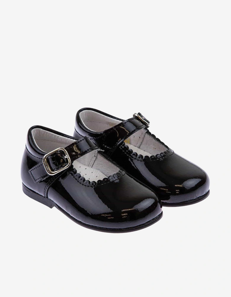 Girls Patent Leather Mary Jane Shoes in Black