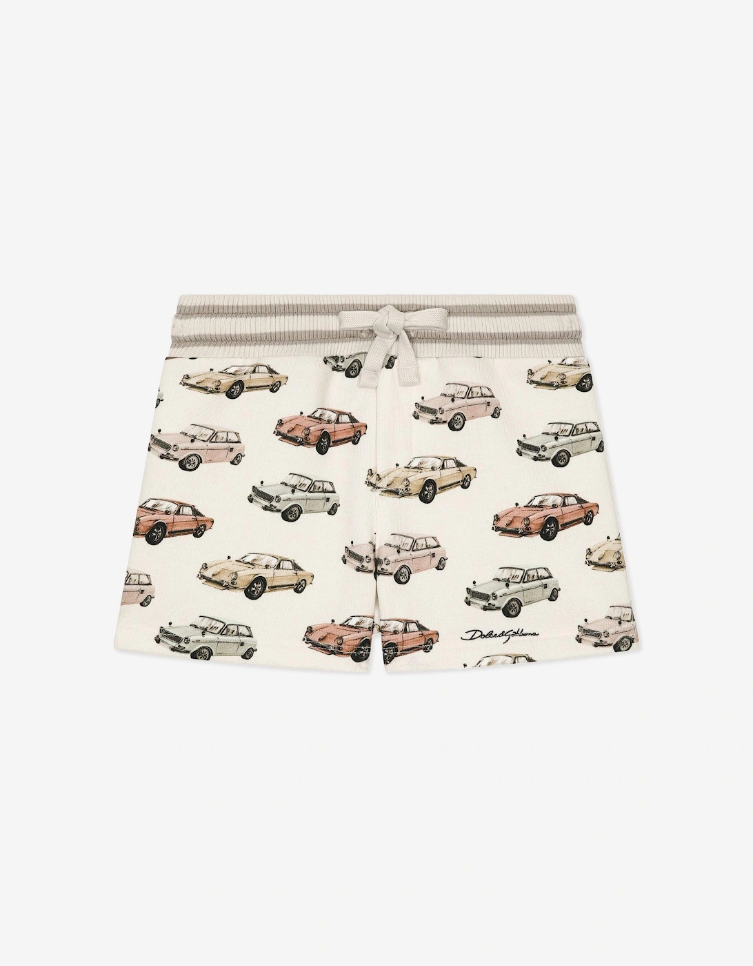Baby Boys Car Print Shorts in Ivory, 5 of 4
