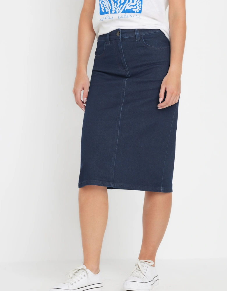 Petite Midi Denim Skirt