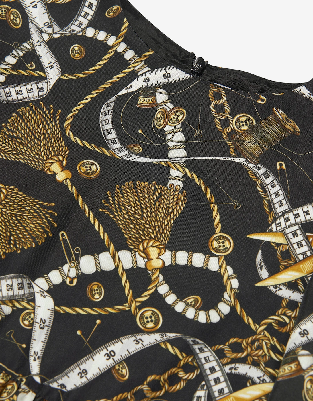 Girls Chain Print Dress in Black