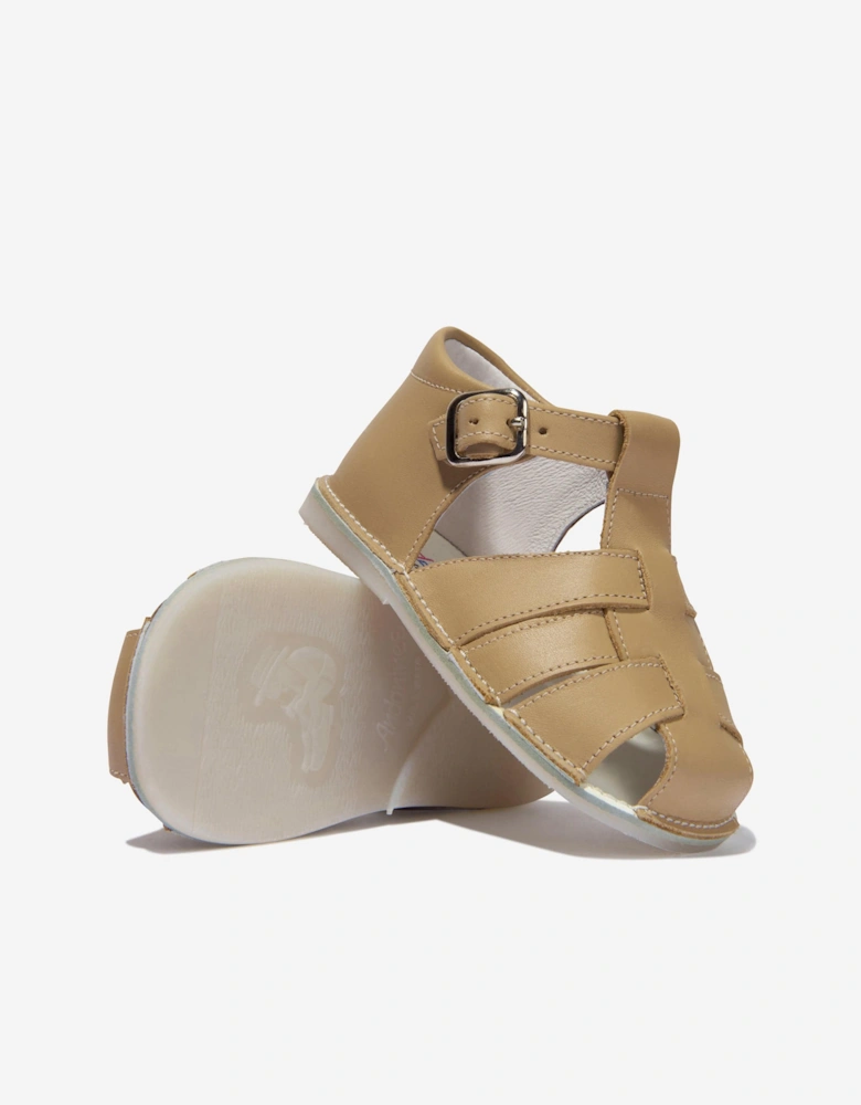 Baby Buckle Strap Sandals in Brown