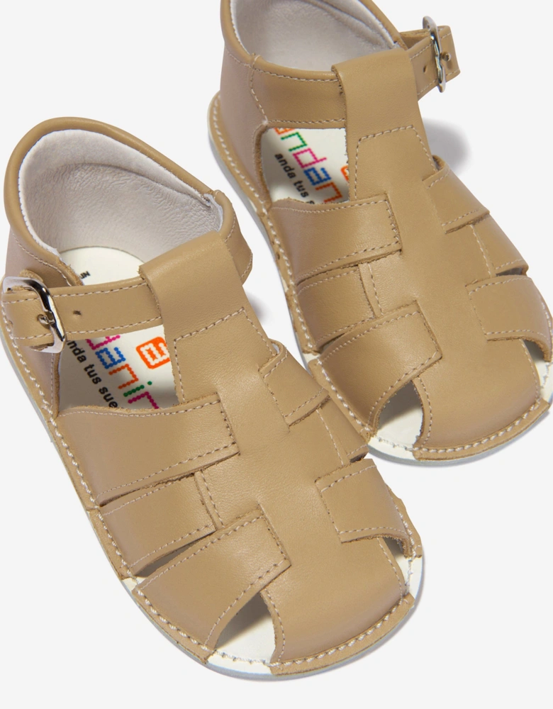 Baby Buckle Strap Sandals in Brown
