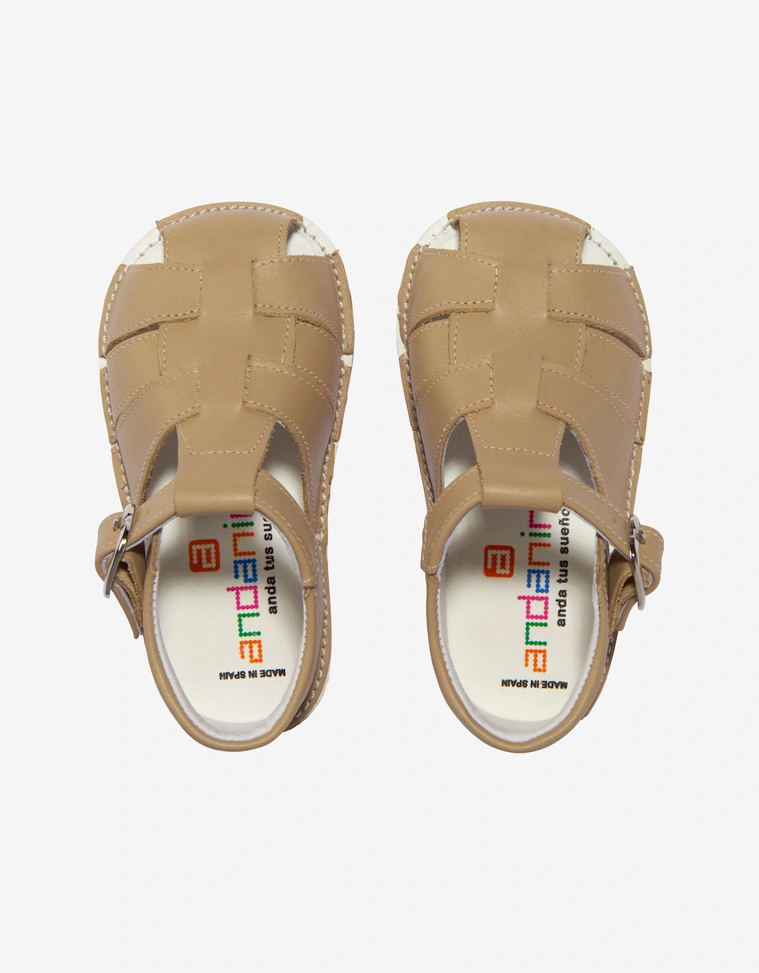 Baby Buckle Strap Sandals in Brown