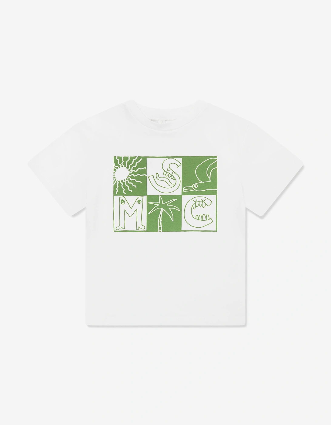 Boys Logo Print T-Shirt in Ivory, 5 of 4