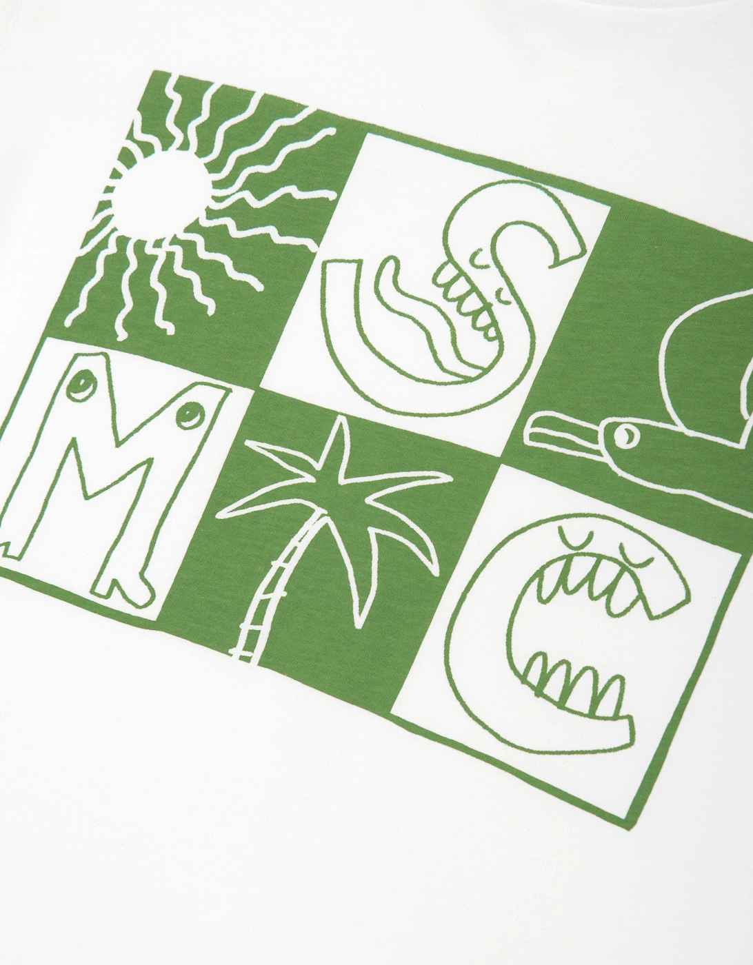 Boys Logo Print T-Shirt in Ivory