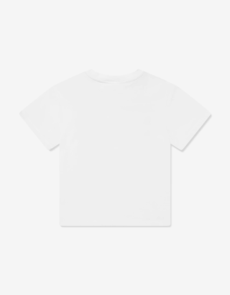 Boys Logo Print T-Shirt in Ivory