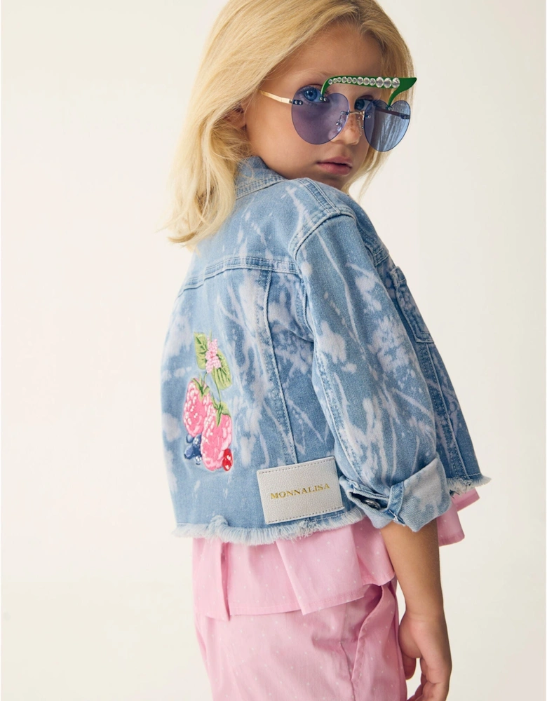 Girls Denim Jacket in Blue
