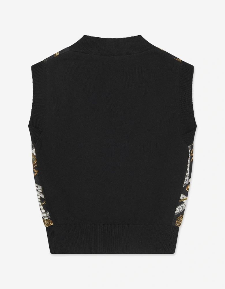 Girls Wool Knitted Gilet in Black