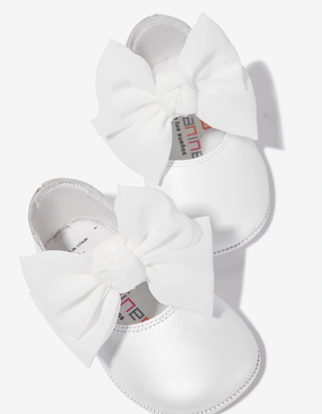 Baby Girls Mary Jane Shoes With Bow in White