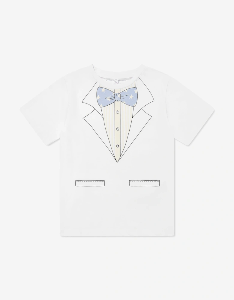 Boys Suit Print T-Shirt in White