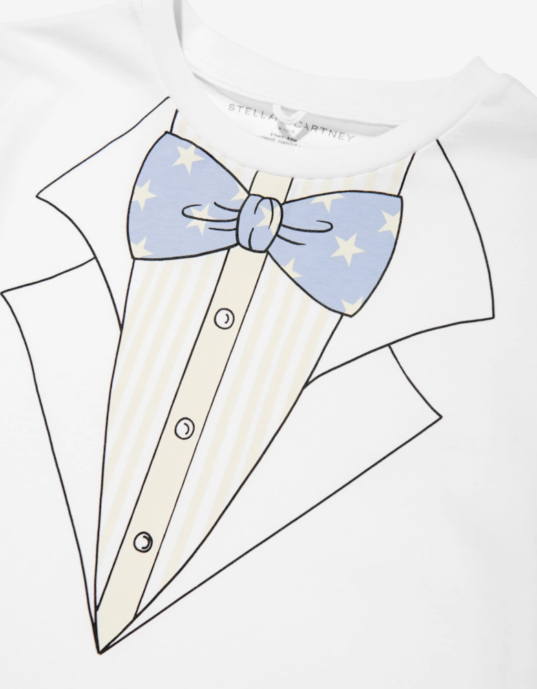 Boys Suit Print T-Shirt in White