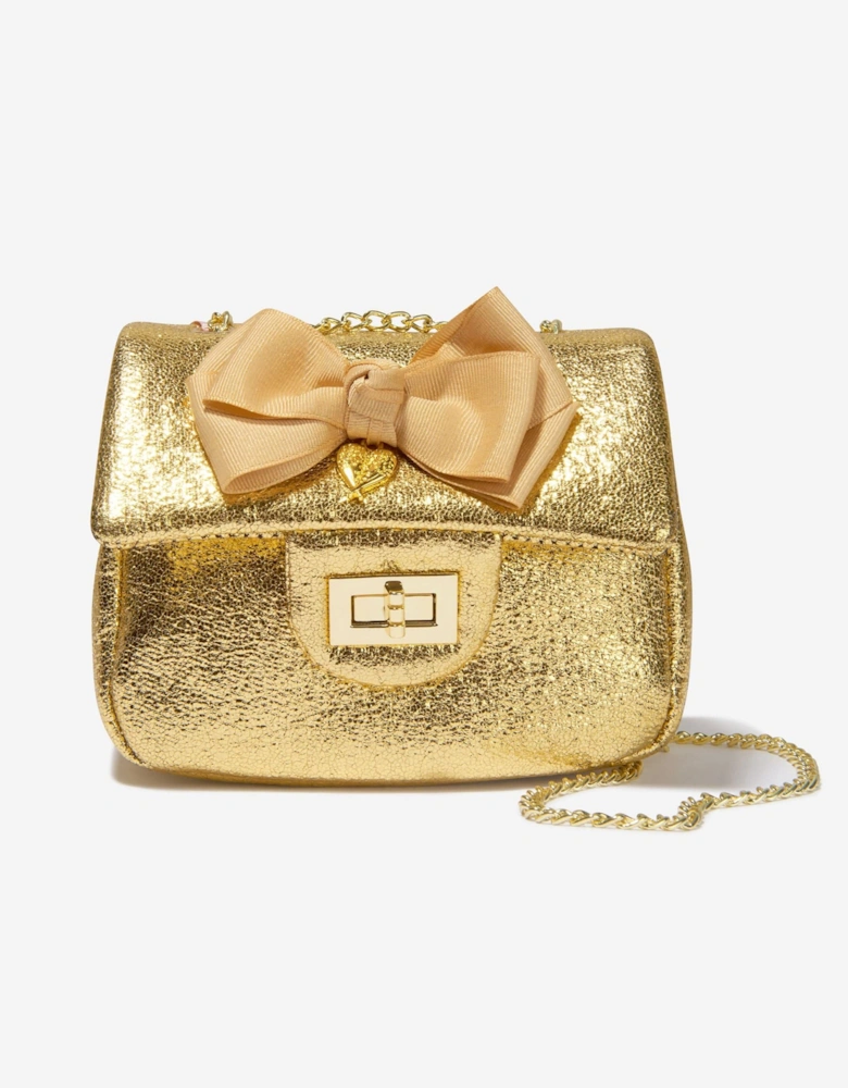 Angels Face Girls Skyla Metallic Shoulder Bag in Gold
