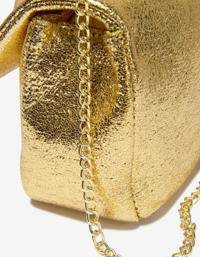 Angels Face Girls Skyla Metallic Shoulder Bag in Gold