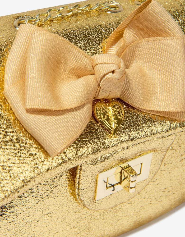 Angels Face Girls Skyla Metallic Shoulder Bag in Gold