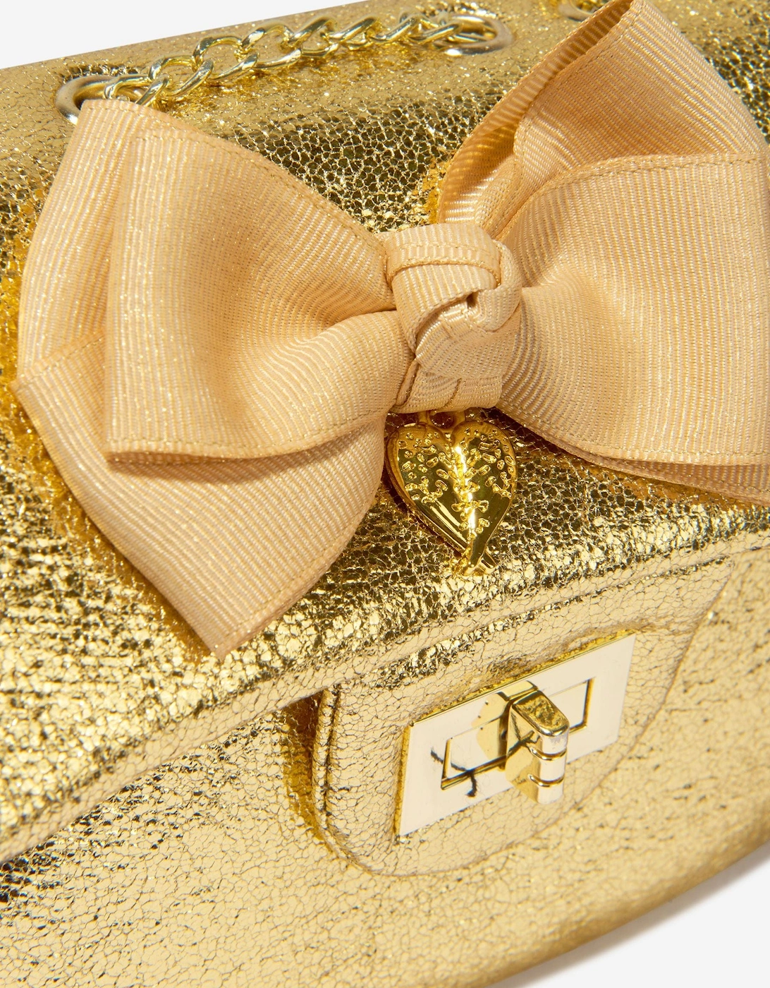 Angels Face Girls Skyla Metallic Shoulder Bag in Gold