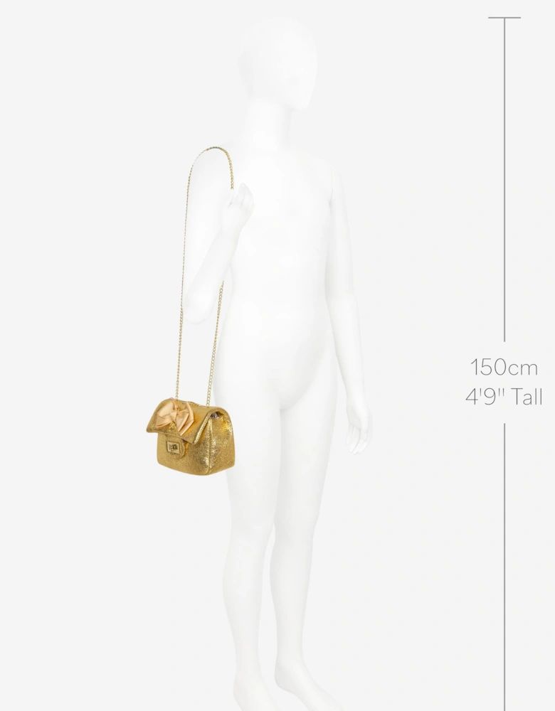 Angels Face Girls Skyla Metallic Shoulder Bag in Gold