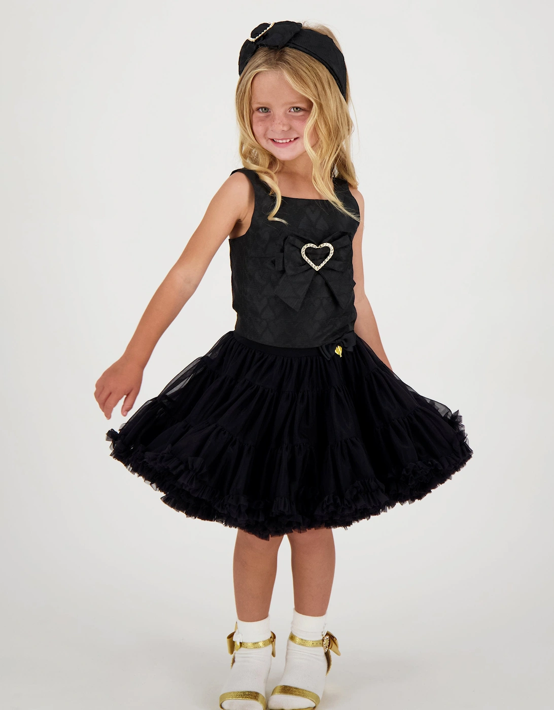 Angels Face Girls Pixie Tutu Skirt in Black