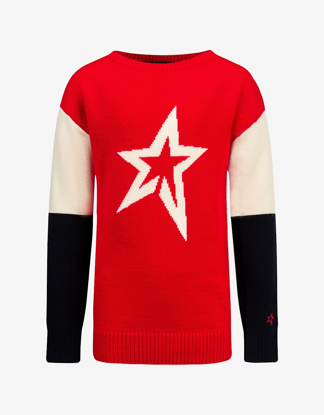 Girls Star Crew Neck Jumper in Red, 5 of 4