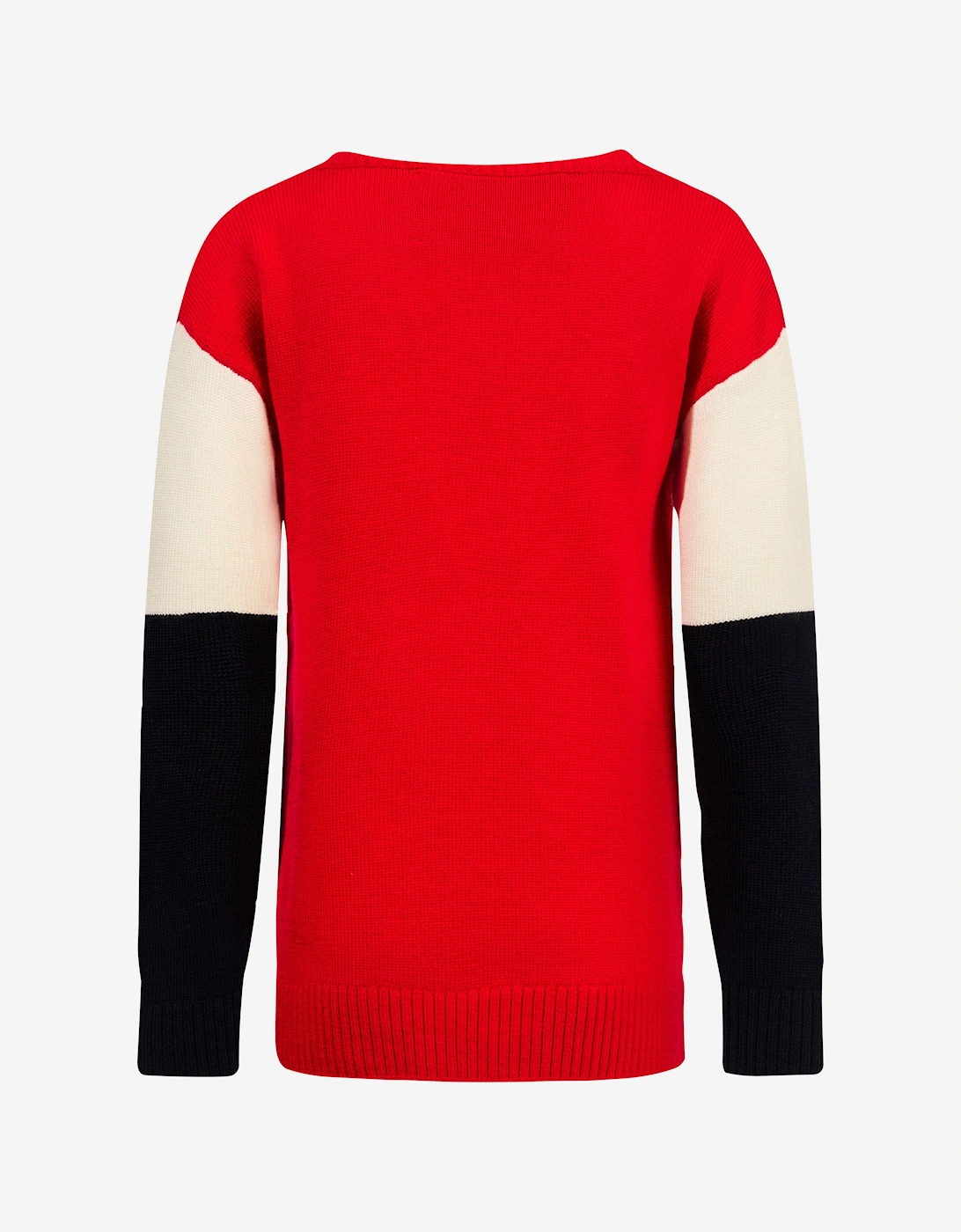 Girls Star Crew Neck Jumper in Red