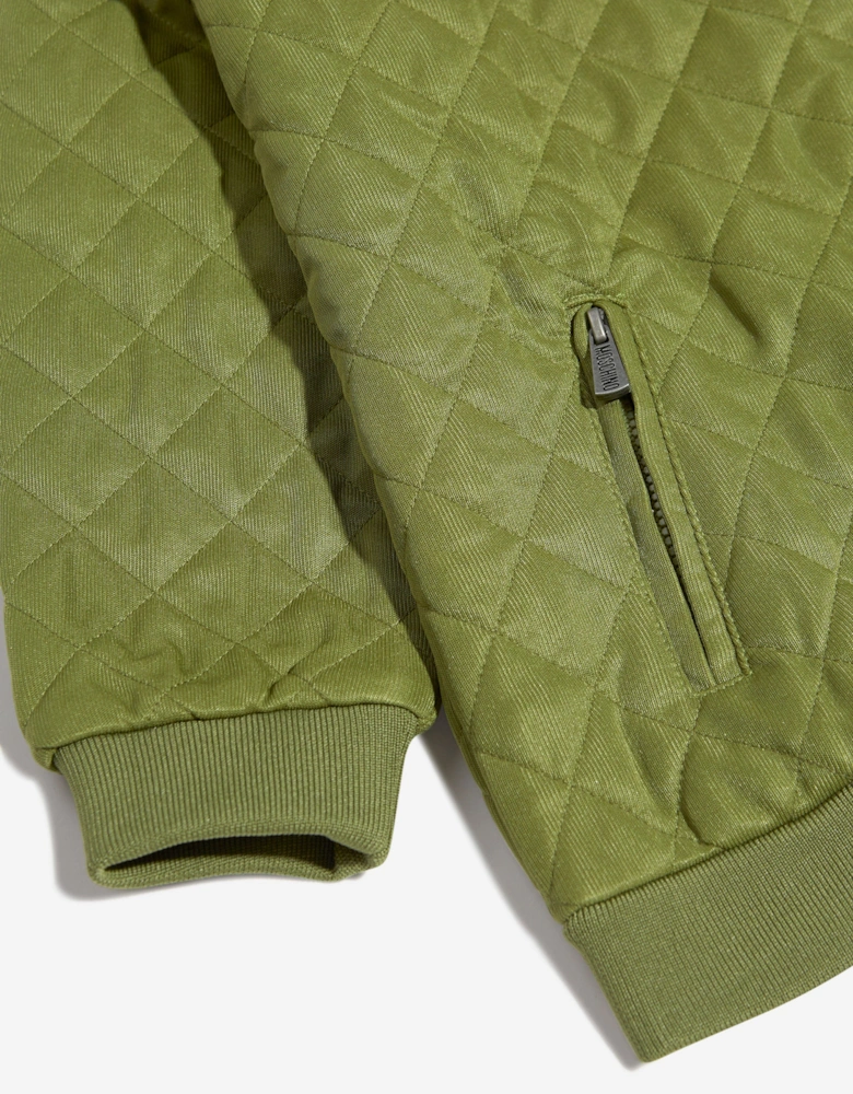 Boys Quilted Sweatshirt in Green