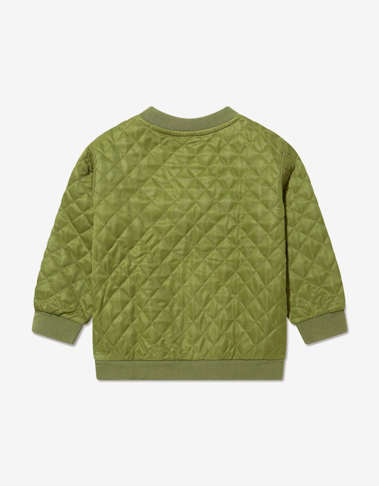 Boys Quilted Sweatshirt in Green