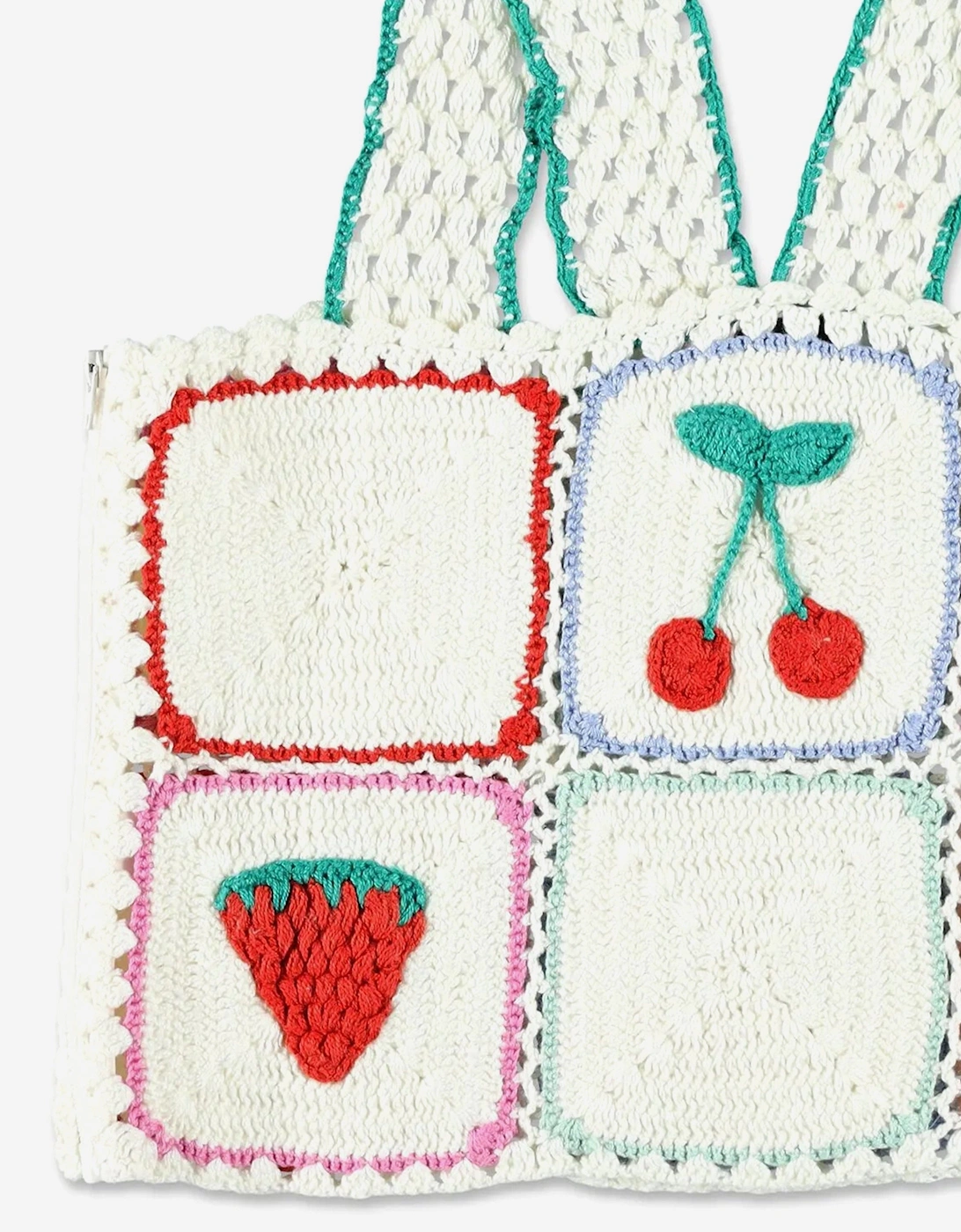 Girls Knitted Fruit Top in Ivory